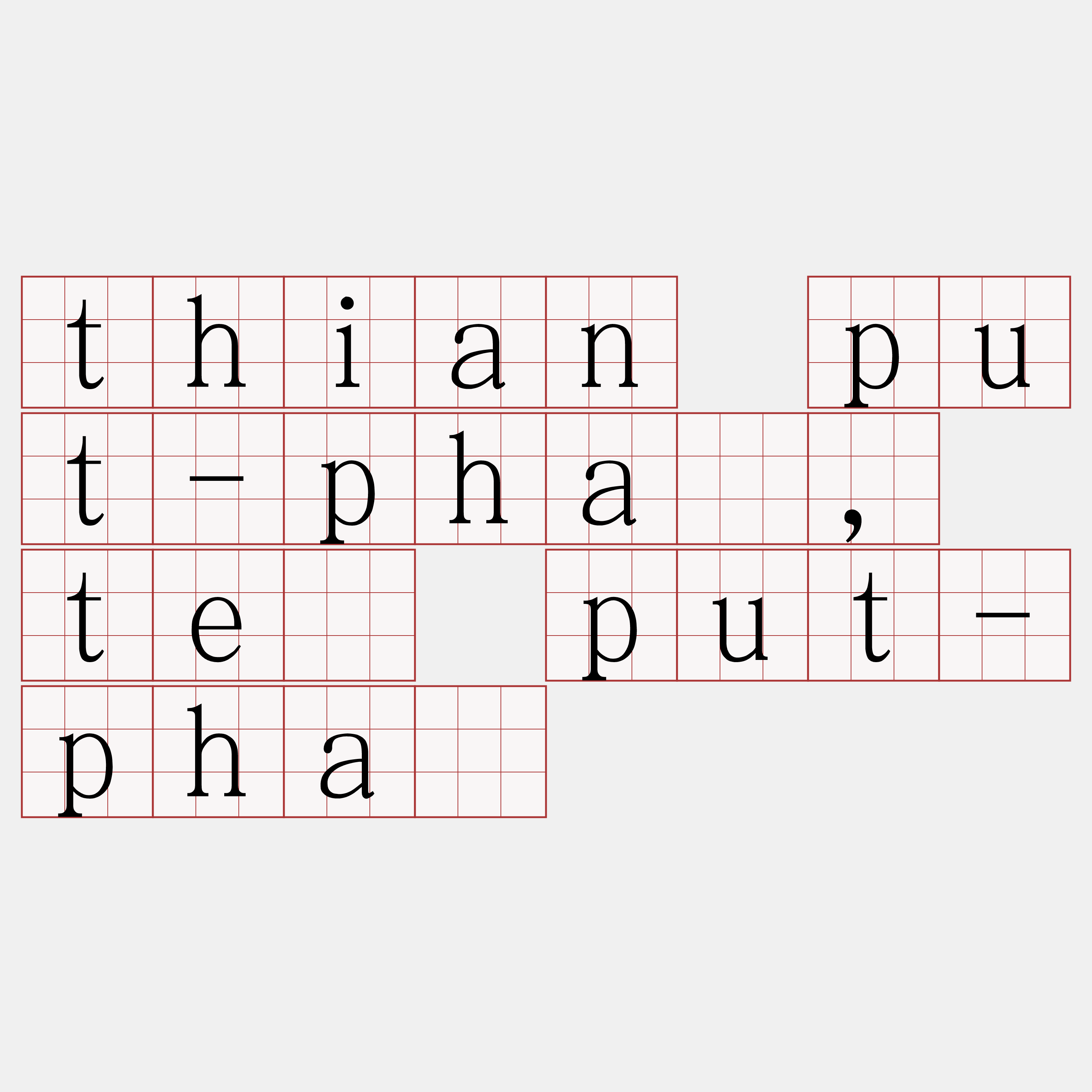 thian put-phà, tē put-phà